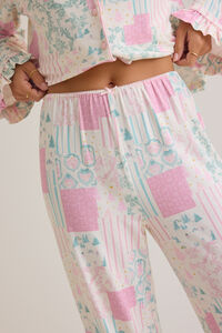 Angelina Patchwork Lounge Pants Detail 2 - Altar'd State