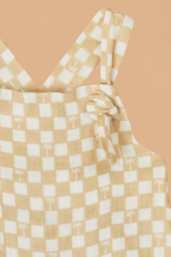 Palm Check Knot Shortall Detail 3 - Altar'd State