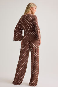 Charlotte Polka Dot Lounge Kimono Detail 6 - Altar'd State