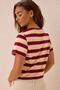 Iggy Stripe Crop Tee Detail 4 - Altar'd State