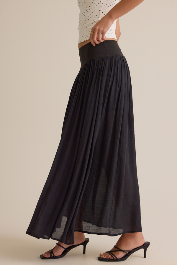 Saylor Drop-Waist Maxi Skirt Detail 4 - Altar'd State