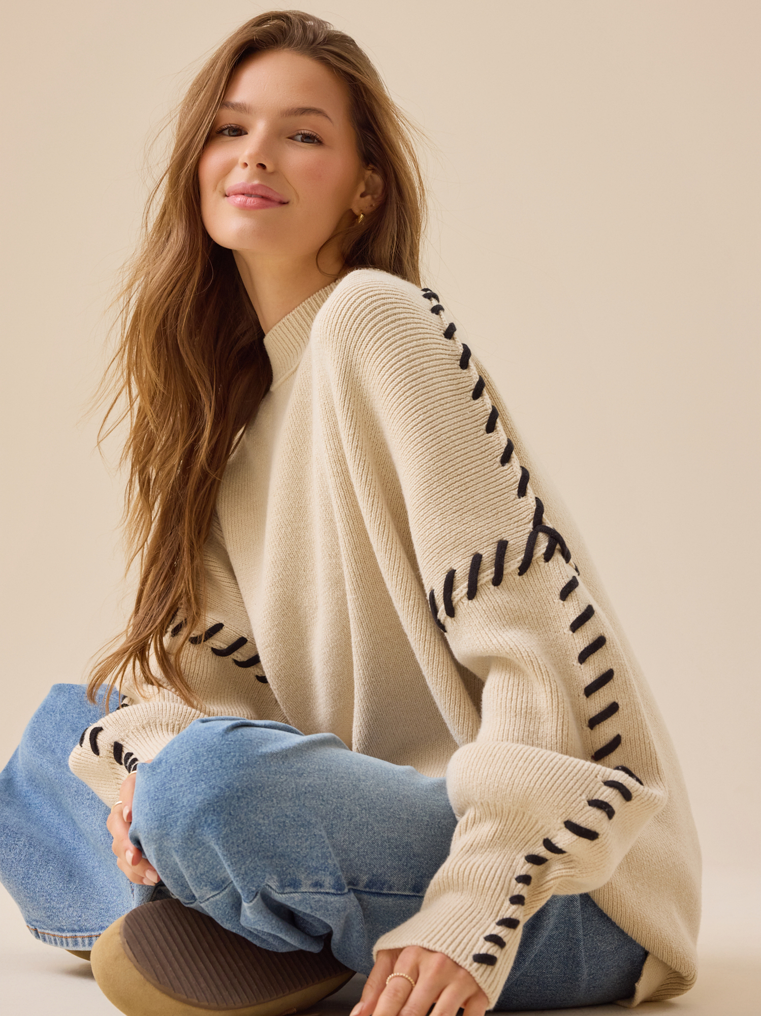 Paige Whipstitch Sweater | Altar'd State