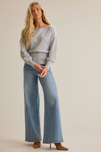 Marisol Boatneck Banded Hem Sweater - Altar'd State