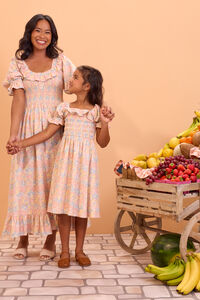 Ember Floral Ruffle Sleeve Mama Dress - Altar'd State