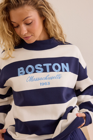 Boston Classic Stripe Mockneck - Altar'd State - 