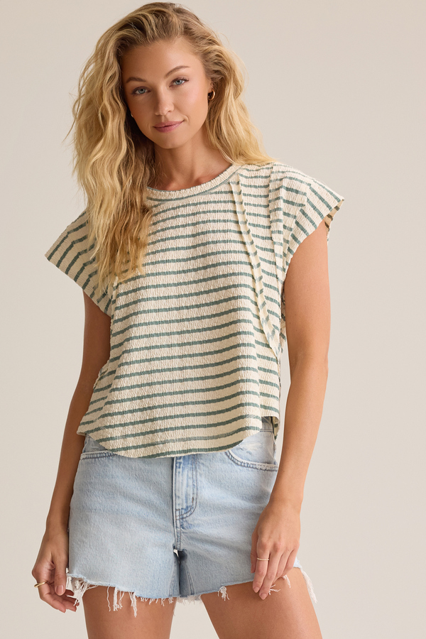 Cressida Stripe Rib Raglan Top Detail 3 - Altar'd State