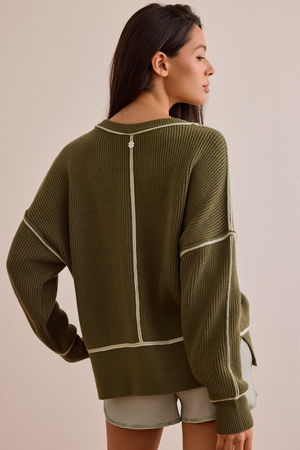 Trackline Pullover Sweater - Altar'd State - 