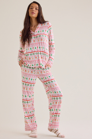 Mama Gingerbread Fair Isle Long Sleeve Lounge Set - Altar'd State - 