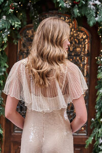 Abby Sequins Cape Detail 5 - Altar'd State