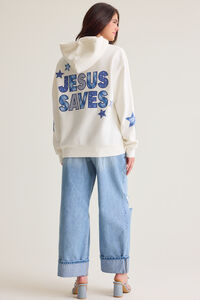 Jesus Saves Hoodie Detail 2 - Altar'd State
