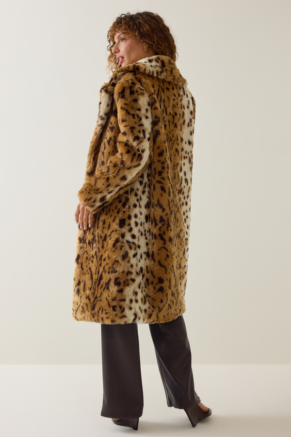 Sherah Cheetah Faux Fur Coat Detail 4 - Altar'd State