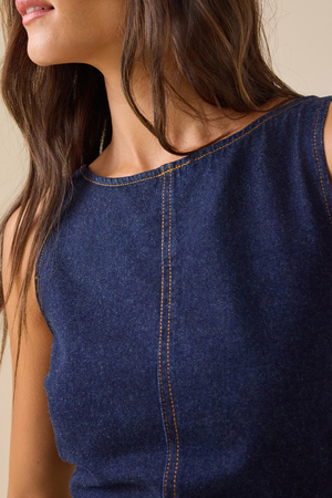 Winona Denim Mini Dress - Altar'd State - 