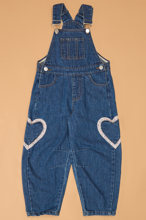 Reagan Heart Denim Overalls Detail 2 - Altar'd State