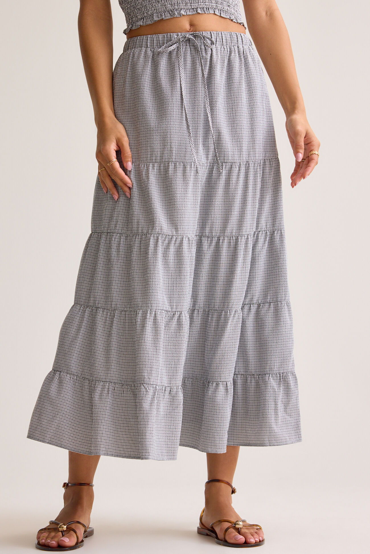 Betty Gingham Maxi Skirt