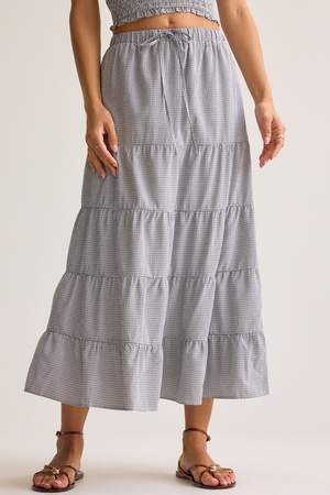 Betty Gingham Maxi Skirt - Altar'd State - 