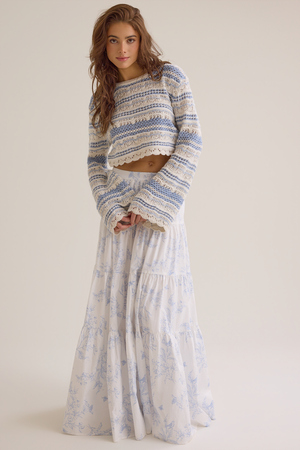 Catherine Floral Midi Skirt - Altar'd State - 