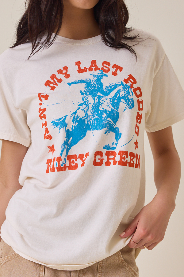 Riley Green Oversized Tee Detail 2 - Altar'd State