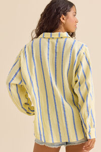 Vienna Striped Button Down Top Detail 5 - Altar'd State