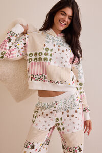Quilted Christmas Patchwork Wide Leg Pants - Altar'd State