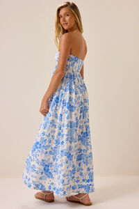 Cove Floral Strapless Maxi Dress Detail 4 - Altar'd State