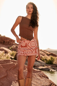 Tully Bandana Mini Skirt - Altar'd State