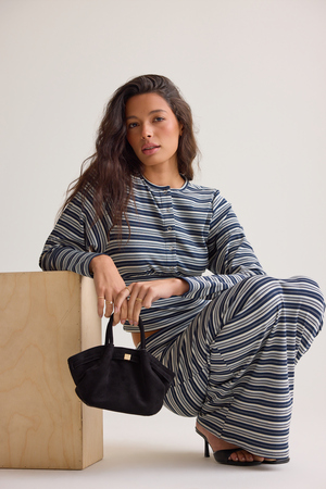 Lisa Striped Snap Cardigan - Altar'd State - 
