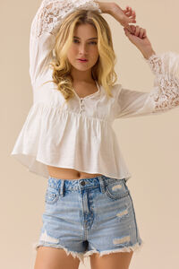 Anya Distressed Denim Shorts - Altar'd State