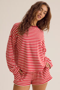 Reese Stripe Lounge Top Detail 2 - Altar'd State