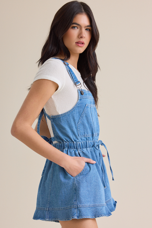 Julia Denim Shortalls Detail 3 - Altar'd State