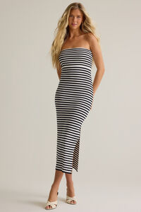 Lois Striped Midi Dress Detail 2 - Altar'd State