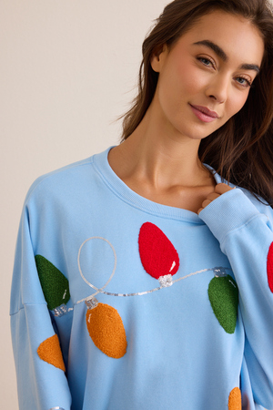 Christmas Lights Sweatshirt - Altar'd State - 