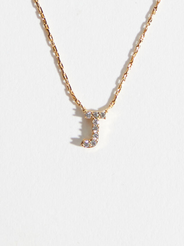 Rhinestone Initial Necklace – J | Altar 