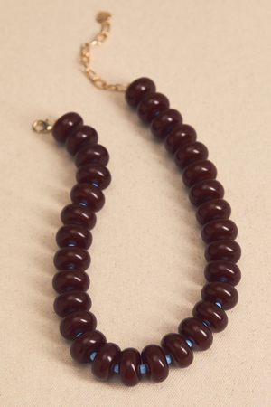 Sydney Blue and Brown Beaded Necklace - Altar'd State - 