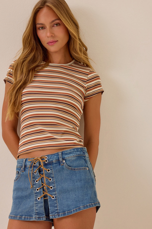 Kenna Lace Up Mini Skort - Altar'd State
