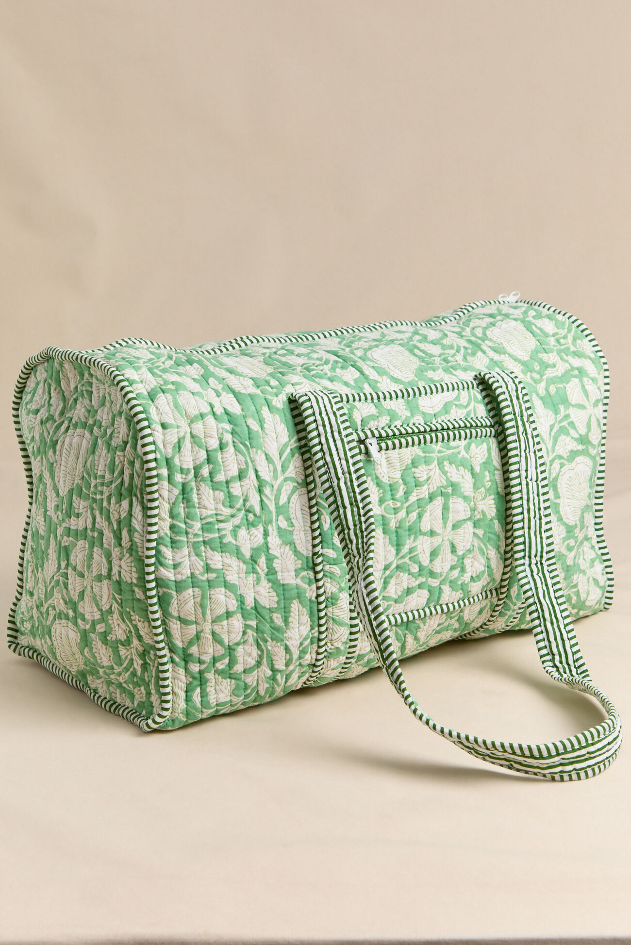 Green Gardenia Quilted Duffle