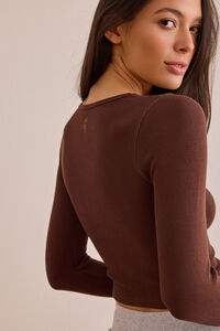 Move Freely Ribbed Long Sleeve Top Detail 5 - Altar'd State