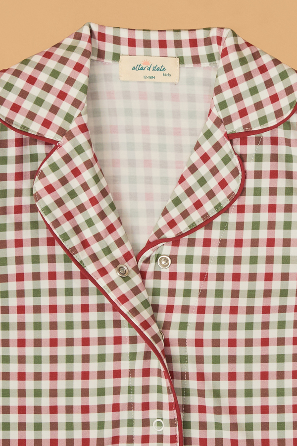 Holiday Cheer Gingham Pajama Set Detail 3 - Altar'd State