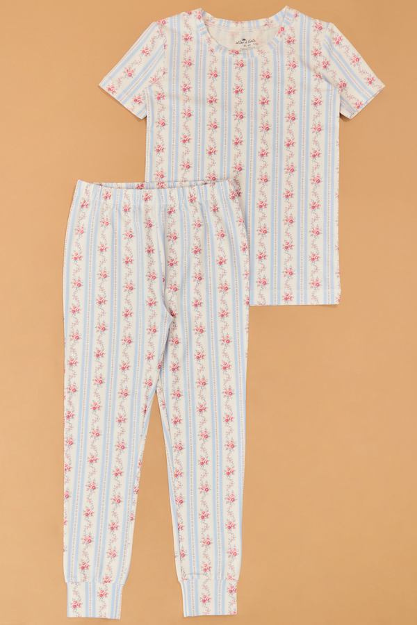 Anna Floral Striped Lounge Set - Altar'd State