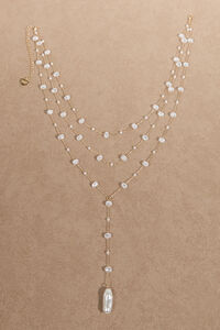 Layered Pearl Lariat Necklace Detail 3 - Altar'd State