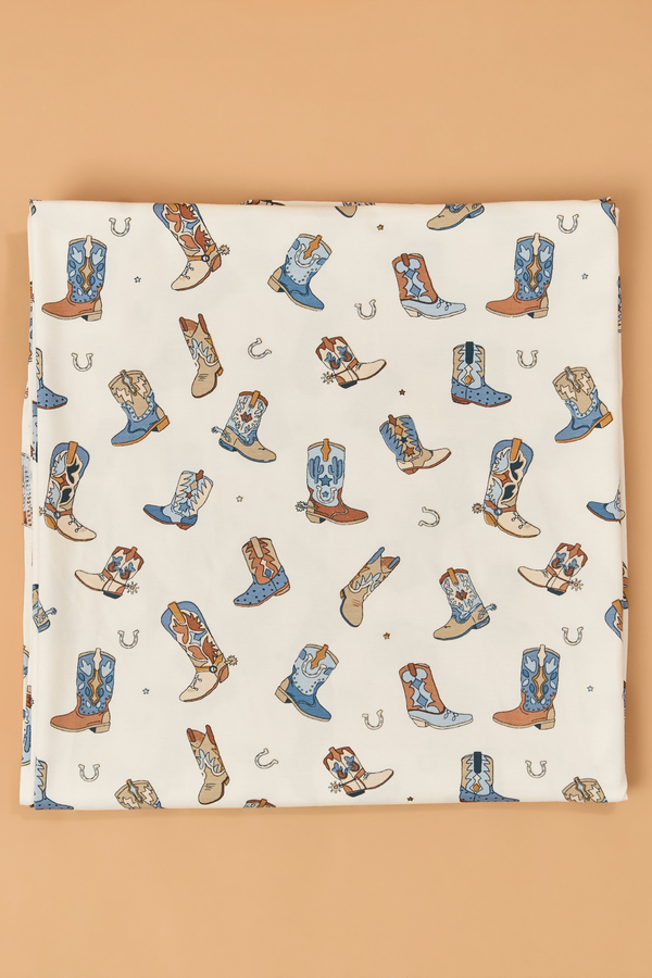 Buckaroo Boots Swaddle and Bib Detail 3 - Altar'd State