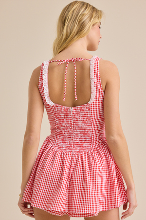 Noa Gingham Romper - Altar'd State