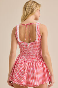 Noa Gingham Romper Detail 6 - Altar'd State