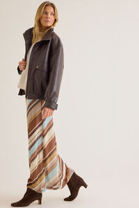 Mona Leather Bomber Jacket Detail 4 - Altar'd State