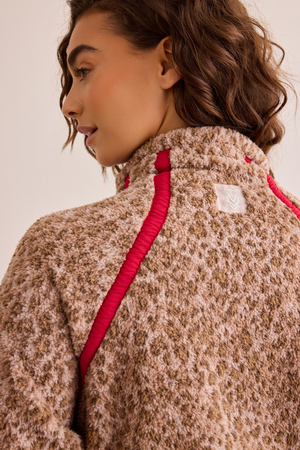Cheetah Sherpa Quarter Zip - Altar'd State - 