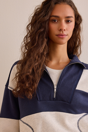 Overtime Striped Pullover - Altar'd State - 
