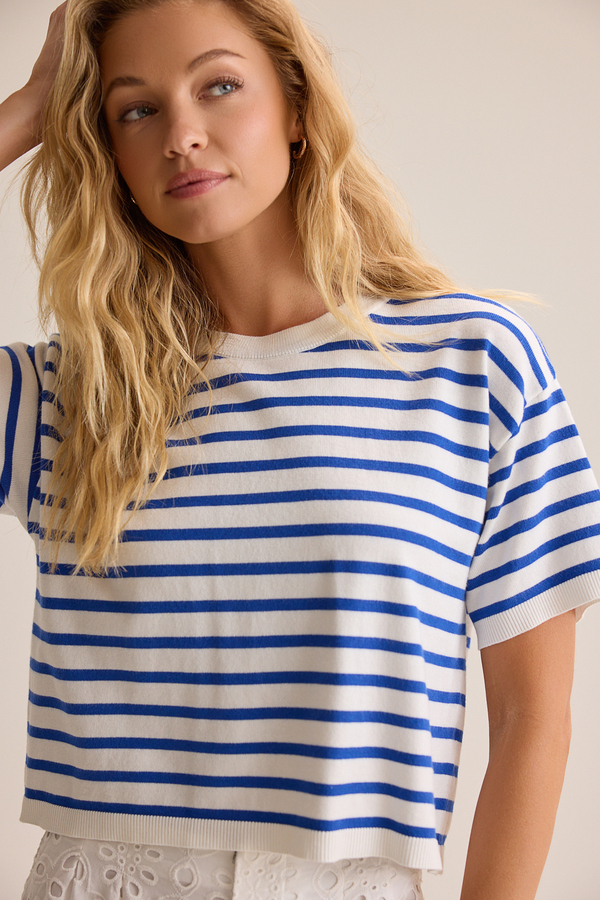 Lotta Stripe Boxy Tee - Altar'd State