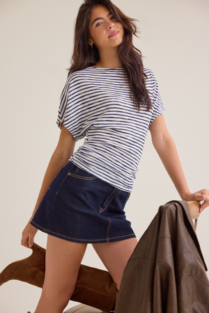 Edith Asymmetrical Stripe Top - Altar'd State