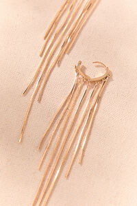 Millie Gold Droop Dangle Earrings Detail 2 - Altar'd State
