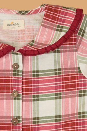 Plaid Wishes Peter Pan Collar Pajama Set - Altar'd State - 