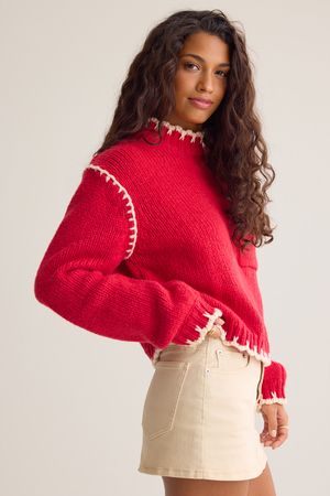Brenna Whipstitch Sweater - Altar'd State - 